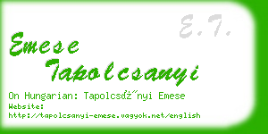 emese tapolcsanyi business card